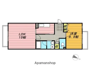 コーポレート南与野【404号室】の間取り