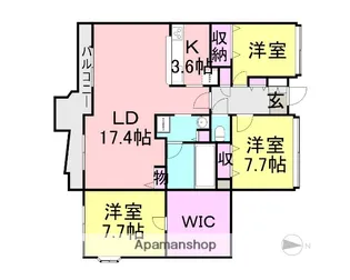 アステリ与野本町弐番館【1階】の間取り