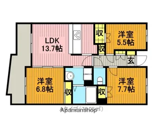 アステリ与野本町弐番館【2階】の間取り
