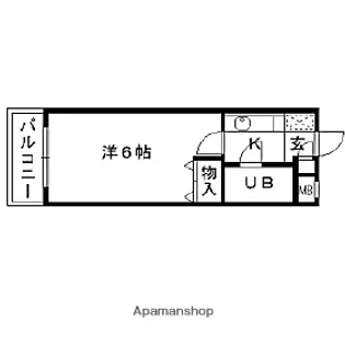 メリス下大久保【3階】の間取り