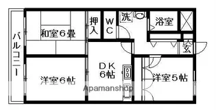 パールハイツ宮田【403号室】の間取り