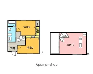 1LDKの間取り画像