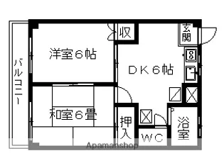 プラセール南与野【208号室】の間取り