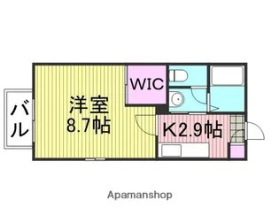 エアルースⅠⅡ【Ⅱ205号室】の間取り
