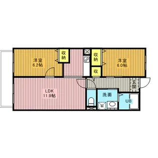 フレール与野本町 弐番館【3階】の間取り
