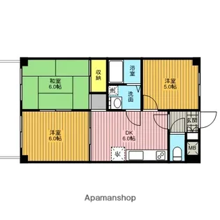常盤壱番館【4階】の間取り