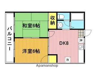 コーポ三角【2階】の間取り