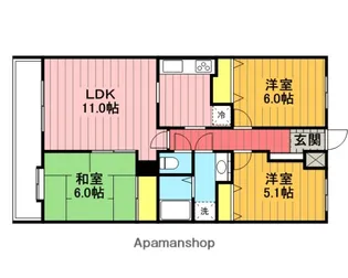 ラポート浦和【205号室】の間取り