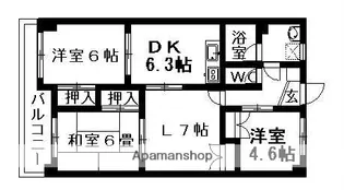 ラ・コリーナ【3階】の間取り