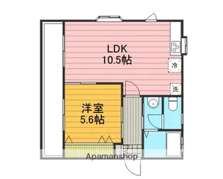 ポムド【201号室】の間取り
