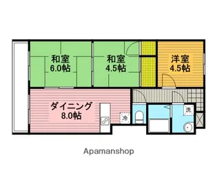 コーポ上大久保【405号室】の間取り