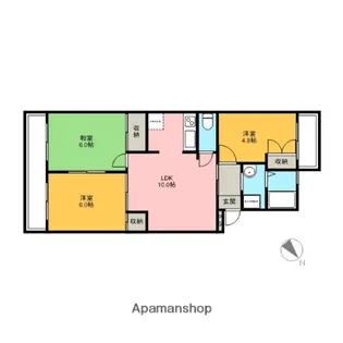 プルミエールD【1階】の間取り