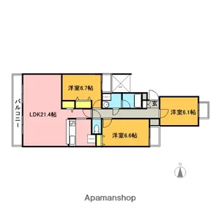 シャレー・アヴァンテ【1階】の間取り
