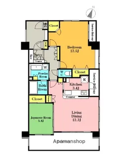 ライフピア蕨【5階】の間取り