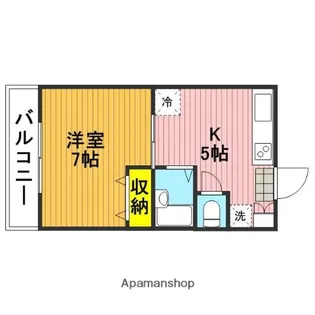 パルデンス高野【105号室】の間取り