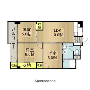 蕨中央ビル【303号室】の間取り