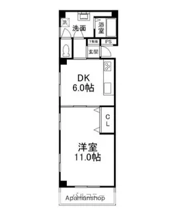 三矢ハイム【3階】の間取り