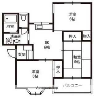幸和パークハイツ【3階】の間取り