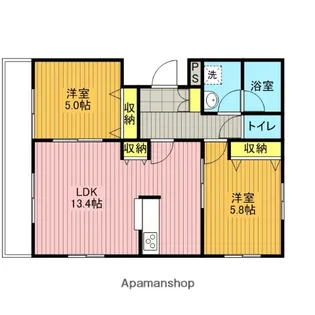 ヘーベルメゾン芝【302号室】の間取り