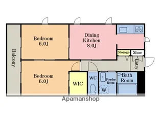 サンフラワー北原【301号室】の間取り