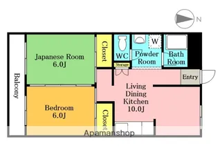 第1渡辺レジデンス【402号室】の間取り