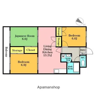 小山コーポ【402号室】の間取り