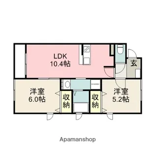 ラルーシェ【202号室】の間取り