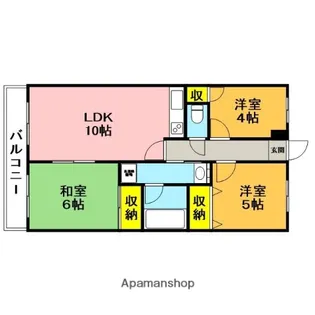 グリーンシティー五番館【605号室】の間取り