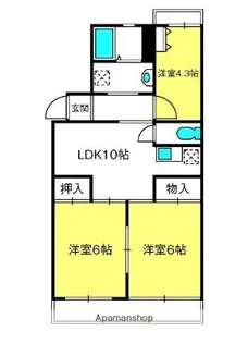 プルミエールD【1階】の間取り