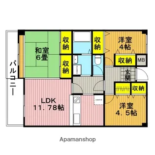 トーシンハイツ蕨【1階】の間取り