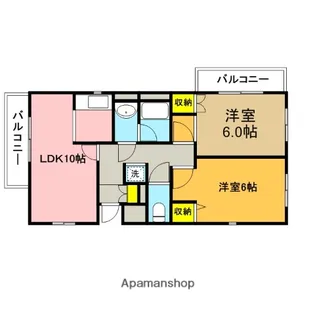 カーサパティオ【4階】の間取り
