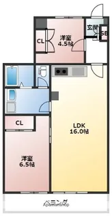サンライト南浦和2番館【402号室】の間取り