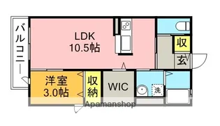 ローズコート【102号室】の間取り