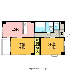 コモドア南浦和マンション【1階】の間取り