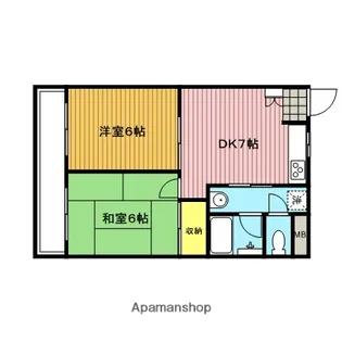 ヴィヴァーチェ浦和【105号室】の間取り