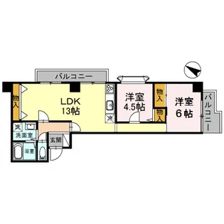 アベニールクニヤ【3階】の間取り