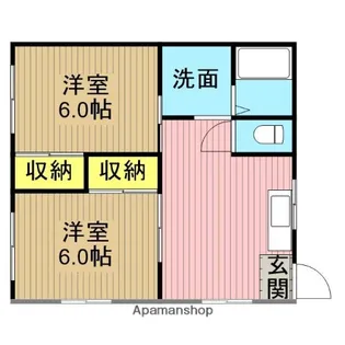 タウンハイム【201号室】の間取り