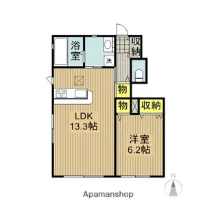 グリーンレジデンス【1階】の間取り