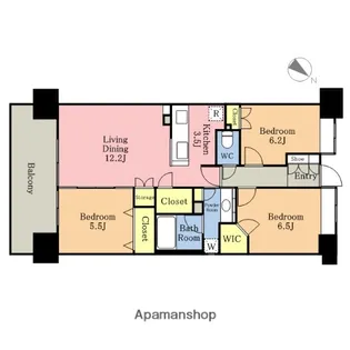 プラウドシティ浦和ガーデンコート【3F号室】の間取り