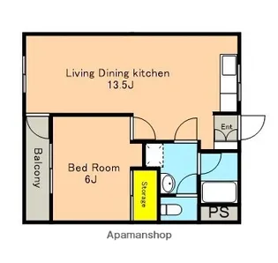 カーサミラ【202号室】の間取り