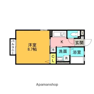 PRENDRE【101号室】の間取り
