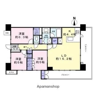オーベル浦和レジデンス【1階号室】の間取り