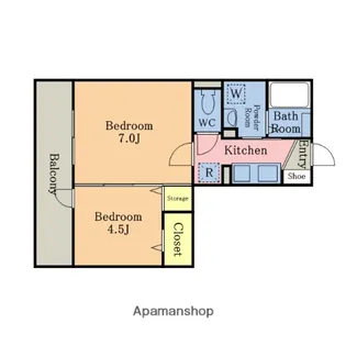 セジュール南浦和【1階】の間取り