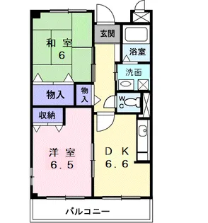 インパレス Ⅱ【2階】の間取り