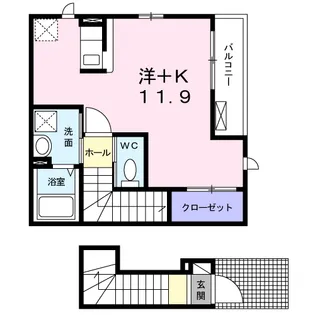 ヴァンヴェール【2階】の間取り