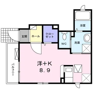プラシード・サニー【1階】の間取り