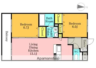GARDEN VILLA【1階】の間取り