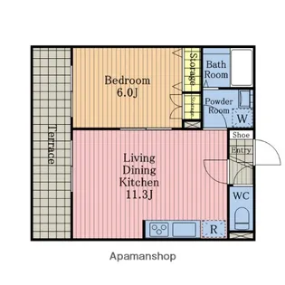 エスポワール南浦和【1階】の間取り