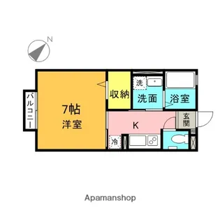 RESIDENCE ROSE・K【1階】の間取り