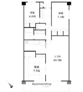 アーバンディラ蕨【3階】の間取り